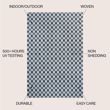 Aimee Traditional Cottage Checkerboard Indoor/Outdoor Area Rug